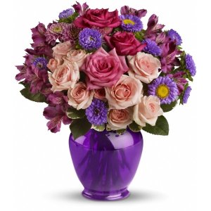 Teleflora&#39;s Purple Medley flower arrangement