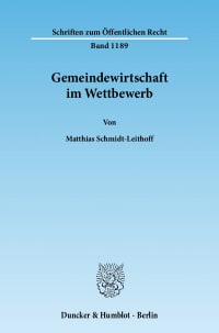 Cover Gemeindewirtschaft im Wettbewerb