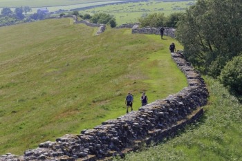 Hiking Hadrian's Wall. Pic courtesy of VisitEngland.