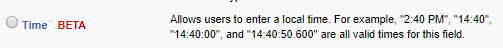 Custom field create new Time field