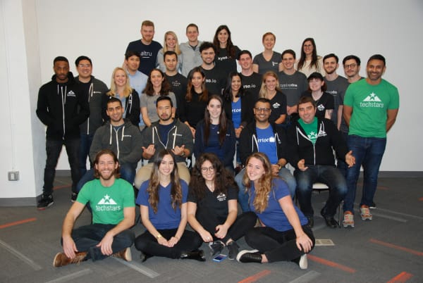 group photo of the techstars Winter 2018 Program