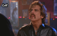 White Goodman from the movie Dodgeball, played by Ben Stiller, saying, "Let me hit you with some knowledge"