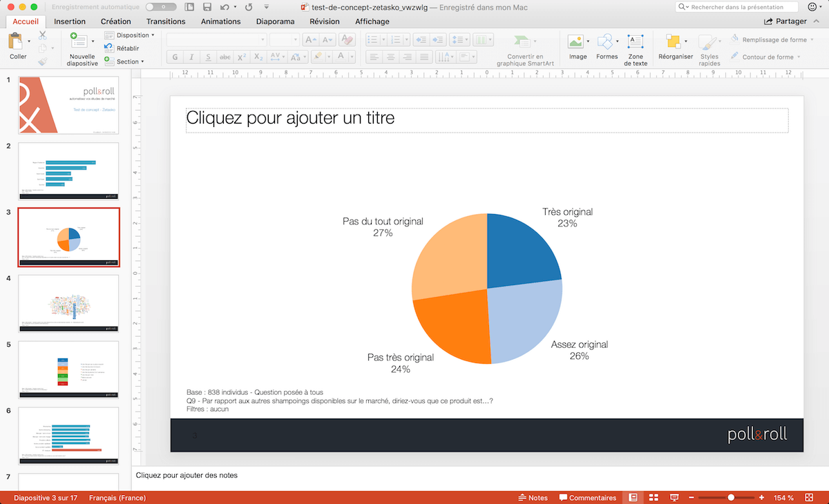 Rapport powerpoint généré avec poll&roll