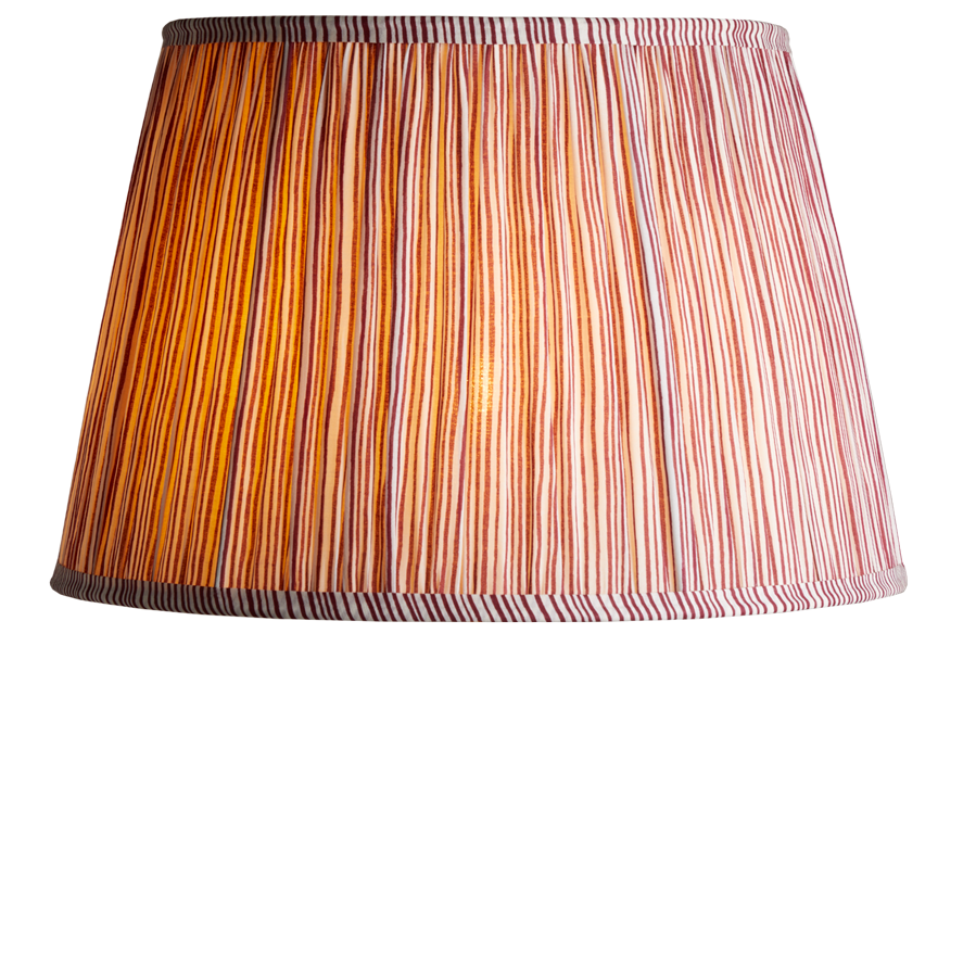 45cm straight empire shade in ruby candy stripe block