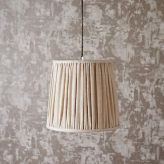 30cm tall tapered pendant shade in natural linen