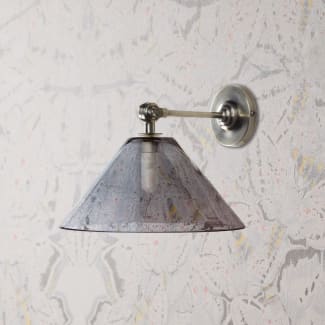 Elbow wall fitting IP44 in antique silver