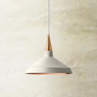 Camille shade in stone with copper interior