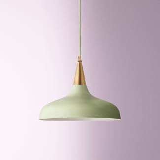 Constance shade in frosty green with stone interior