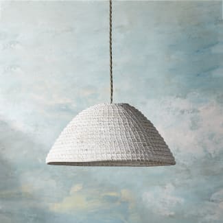 Pulpo pendant shade in whitewashed seagrass