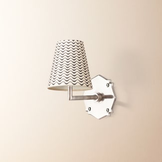 single insignia wall fitting in antique silver