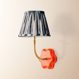 Primrose wall fitting in orange lacquered wood