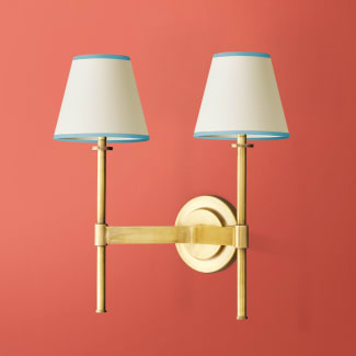 Tremmers double wall fitting in antique brass