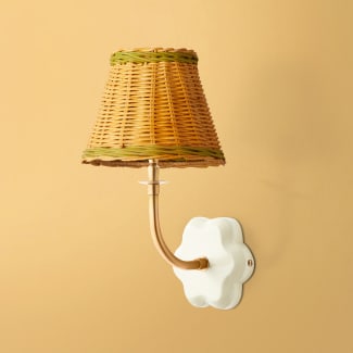 Primrose wall fitting in white lacquered wood
