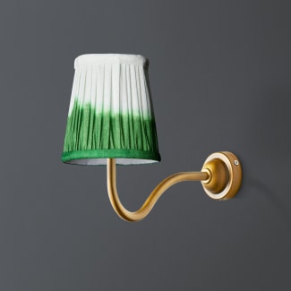 IP44 Swan neck wall fitting in antique brass