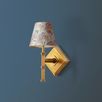 Single Astor wall fitting in antiqued brass