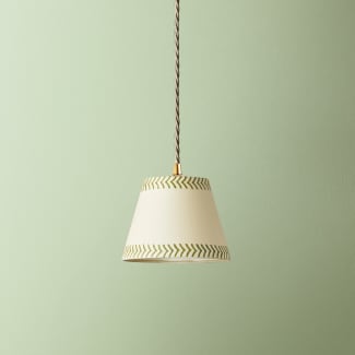 18cm straight empire pendant shade in verdant arrows