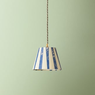 18cm straight empire pendant shade in ocean tapers