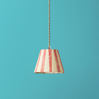 18cm straight empire pendant shade in scarlet tapers