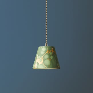 18cm pendant shade in Foglia hand made marble paper