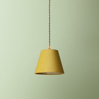 18cm Pendant shade in Buttercup Velvet