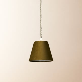 18cm Pendant shade in Forest Green Velvet