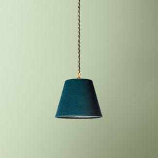 18cm Pendant shade in Teal Velvet