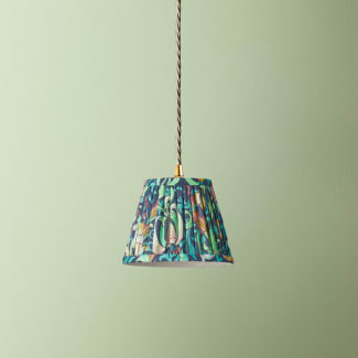 18cm pendant shade in galactic ink Golden Lily from Sanderson's 'Archive'