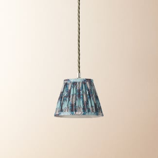 18cm pendant shade in opal and seafoam Tulip & Bird from Sanderson's 'Archive'