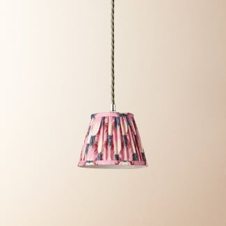 18cm pendant shade in amaranth and blush Tulip & Bird from Sanderson's 'Archive'