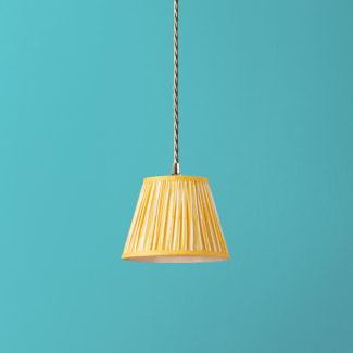 18cm pendant shade in calendula chalk stripes