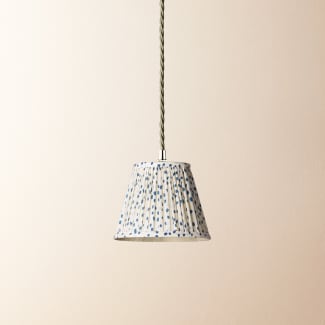 18cm pendant shade in blue dotty