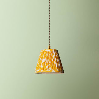 18cm Straight Empire Pendant shade in yellow Tulasi