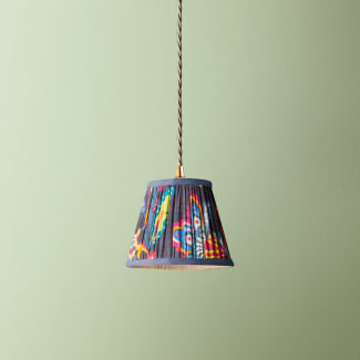 18cm pendant shade in blue Paisley by Matthew Williamson