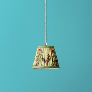 18cm pendant shade in green Paisley by Matthew Williamson
