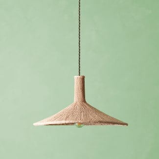 Serena natural woven palm basket pendant shade