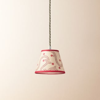 18cm pendant shade in wine and crimson hand blocked 'Wiggly Stars' by Ellen Merchant