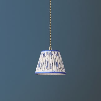 18cm pendant shade in jubilee Ferns linen by GP & J Baker