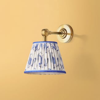 Mini elbow wall fitting IP44 in antique brass
