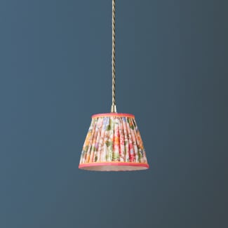 18cm pendant shade in original Little Magnolia linen by GP & J Baker