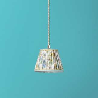 18cm pendant shade in willow Little Magnolia linen by GP & J Baker