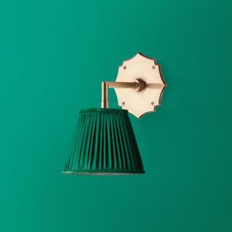 Single Insignia rechargeable wall fitting in antique brass