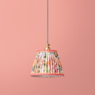 7 inch pendant shade in original Little Magnolia linen by GP & J Baker