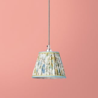 7 inch pendant shade in willow Little Magnolia linen by GP & J Baker