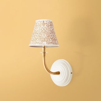 Pringle wall fitting in white lacquered wood
