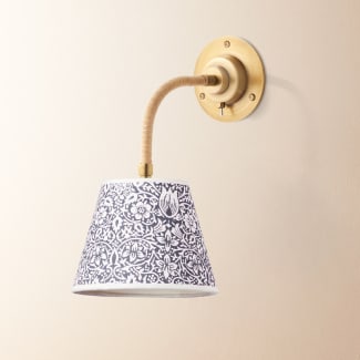 Colombari wall fitting in brass and cane