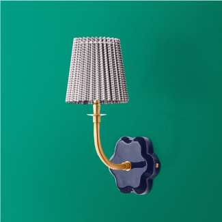 Primrose wall fitting in navy lacquered wood