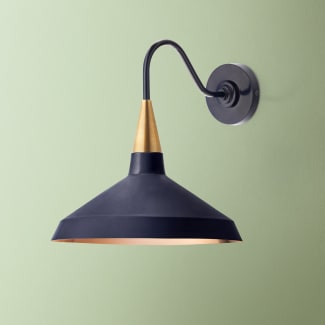 Cone wall fitting in black iris