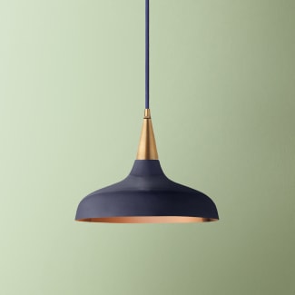 Constance shade in black iris with copper interior