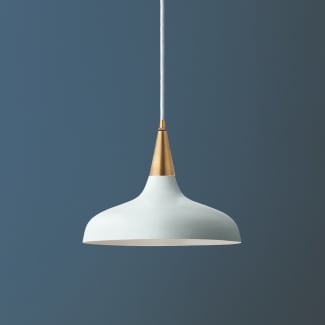 Constance shade in chalk blue with stone interior