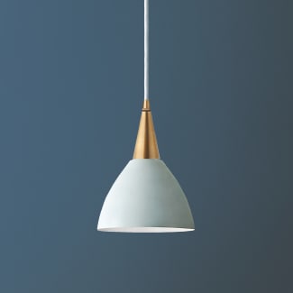 Giorgio shade in chalk blue with stone interior